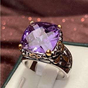 Amazing Two Tone Purple CZ ring
